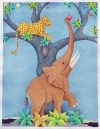 IMANJAMA_096_watercolor_painting_elephant_and_leopard_30x40cm